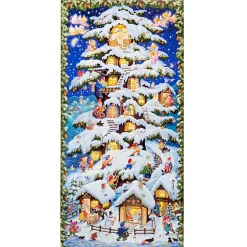 Adventsdeko & Kalender-Adventskalender "Waldhaus"