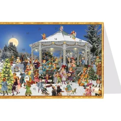 Adventsdeko & Kalender-Adventskalender-Karte "Musikpavillon"