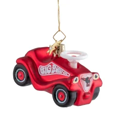 Poesie in Glas Weihnachtskugeln Aus Glas|Nostalgische Weihnachtsdeko-Bobby Car, rot