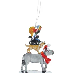 Käthes Original Baumschmuck Aus Zinn-Bremer Stadtmusikanten, Zinn-Baumbehang