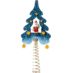 Käthes Original Christbaumspitzen|Christbaumschmuck Holz-Christbaumspitze "Weihnachtsmann"