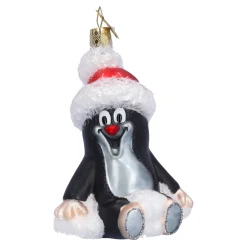 Poesie in Glas Der Kleine Maulwurf „Krtek”|Weihnachtskugeln Aus Glas-Der kleine Maulwurf "Krtek" als Weihnachtsmann