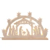 RATAGS Holzdesign Schwibbogen Weihnachten-Doppelschwibbogen "Heilige Nacht", 230V mit USB A-Anschluss