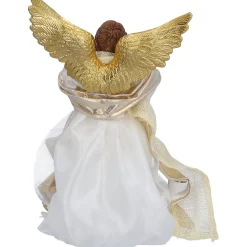 Standfiguren-Engel, beige/goldfarben, Standfigur