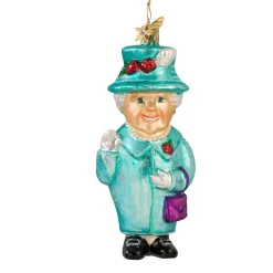 Poesie in Glas Weihnachtskugeln Aus Glas|Nostalgische Weihnachtsdeko-Englische Lady