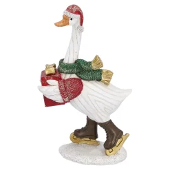 Standfiguren-Gans auf Schlittschuhen