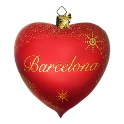 Poesie in Glas Weihnachtskugeln Aus Glas-Glasherz Barcelona