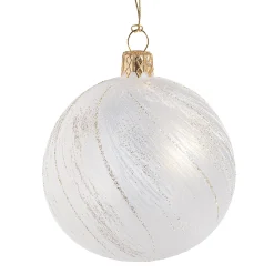 Weihnachtskugeln-Glaskugel klar, champagner, 8 cm