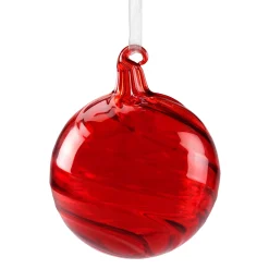 Weihnachtskugeln-Glaskugel rot, 8 cm