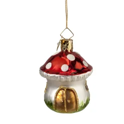 Poesie in Glas Weihnachtskugeln Aus Glas-Glücks-Pilz-Haus