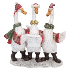 Außergewöhnliche Weihnachtsdeko|Standfiguren-Gänse-Chor