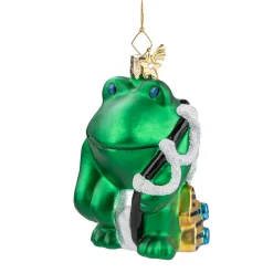 Poesie in Glas Janosch|Weihnachtskugeln Aus Glas-Günter Kastenfrosch, Glas-Baumbehang