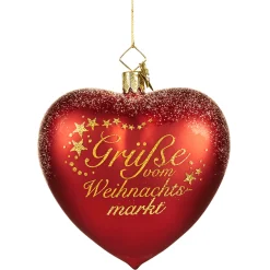 Poesie in Glas Weihnachtskugeln Aus Glas-Herz 