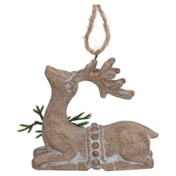Baumschmuck Aus Kunstharz-Hirsch, liegend