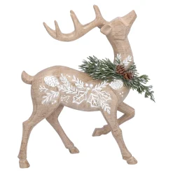 Standfiguren-Hirsch mit Waldmuster stehend