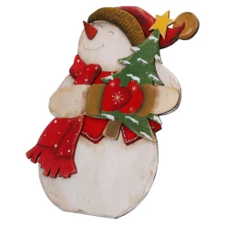 Standfiguren-Holzaufsteller "Schneemanns Lieblingsbäumchen"
