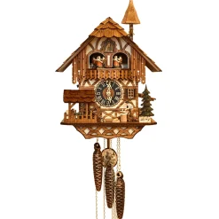 Hönes Uhren Kuckucksuhren|Weihnachtsdeko Holz-Holzhacker Kuckucksuhr