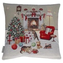 Sandner Wohndeko-Kissenhülle "Katzenweihnacht"