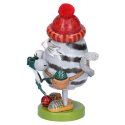 Käthes Original Räuchermänner|Weihnachtsdeko Holz-Kittys Strickvergnügen, Duftl