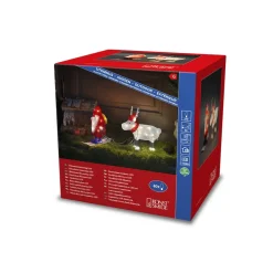 KONSTSMIDE Beleuchtung Außenbereich-LED Acryl Santa & Rentier