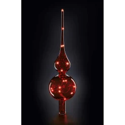 Krinner Christbaumspitzen|Lichterketten-Lumix LED Doppelspitze beleuchtet, rot