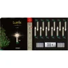 Krinner Lichterketten-Lumix Superlight Flame Mini 12 Kerzen Basis Set in Cashmere