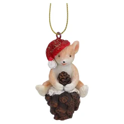 Baumschmuck Aus Kunstharz-Maus auf Zapfen, Kunstharz-Baumbehang