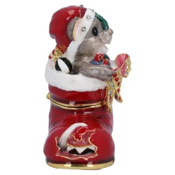 Wohndeko-Maus in Stiefel, Schatulle