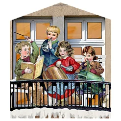 Nostalgische Weihnachtsdeko|Adventsdeko & Kalender-Nostalgie Adventskalender "Weihnachtslädchen-Leporello"