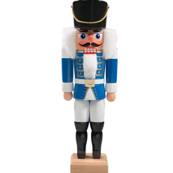 HODREWA Nussknacker Figuren-Nussknacker "Husar", blau, 27 cm