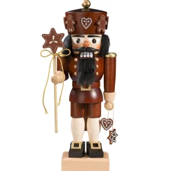 Christian ULBRICHT Nussknacker Figuren|Weihnachtsdeko Holz-Nussknacker "Lebkuchenkönig", natur, 26,5 cm