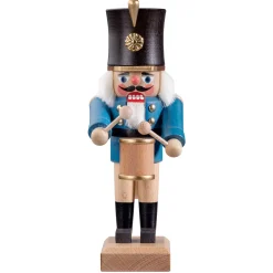 HODREWA Nussknacker Figuren-Nussknacker "Trommler", blau/lasiert, 20,5 cm