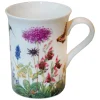 Tischdeko-Porzellan-Tasse "Blumenwiese mit Orchideen"