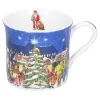 Tischdeko-Porzellan-Tasse "Weihnachtsmarkt"