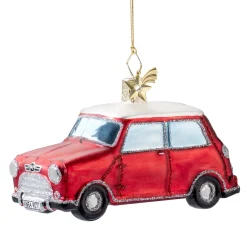 Poesie in Glas Weihnachtskugeln Aus Glas-Rotes Auto