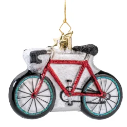 Poesie in Glas Ausgefallene Weihnachtskugeln|Weihnachtskugeln Aus Glas-Rotes Fahrrad