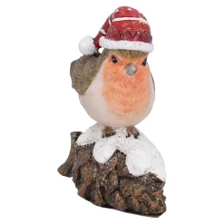 Standfiguren-Rotkehlchen mit Mütze, 8 cm