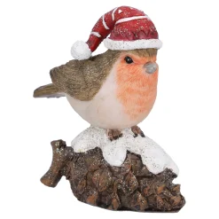 Standfiguren-Rotkehlchen mit Mütze, 8 cm