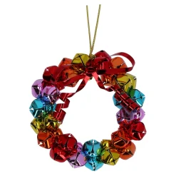 Baumschmuck Aus Metall|Hängedeko-Schellenring, bunt, Metall-Baumbehang