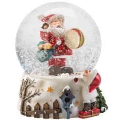 Schneekugeln Weihnachten-Schneekugel "Trommelnder Weihnachtsmann", groß