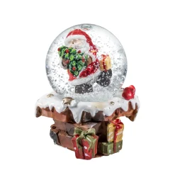 Schneekugeln Weihnachten-Schneekugel "Weihnachtsmann mit Bäumchen"