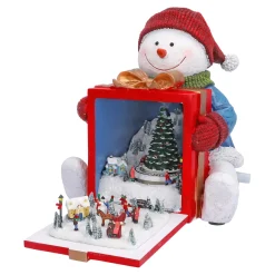 Spieluhr Weihnachten-Schneemanns Winterwelt, Musikdose