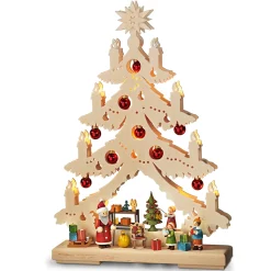 Käthes Original Schwibbogen Weihnachten-Schwibbogen "Alle Jahre wieder", 115V mit USB A-Anschluss