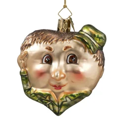 Poesie in Glas Weihnachtskugeln Aus Glas-Soldat in Herzform