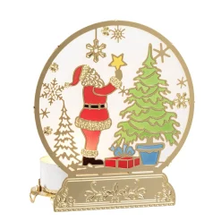 Kerzen & Teelichthalter-Teelichthalter "Heilig Abend", goldfarben