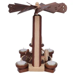 HODREWA Weihnachtspyramiden-Teelicht-Pyramide 