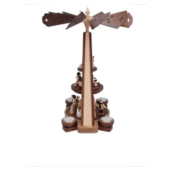 HODREWA Weihnachtspyramiden-Teelicht-Pyramide 