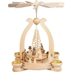 Müller Kleinkunst Weihnachtspyramiden-Teelicht-Pyramide "Winterspaß"