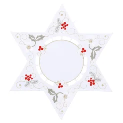 Sandner Tischdeko-Tischdecke "Christrose weiß", 25 cm