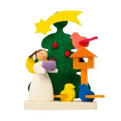 Christbaumschmuck Holz-Vogelfütterung, Holz-Baumbehang